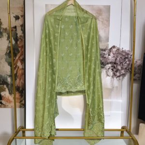 banarasi pure chanderi silk embroidery applique work suits