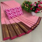 Chettinadu Pure Cotton Sarees with Kalamkari Blouse