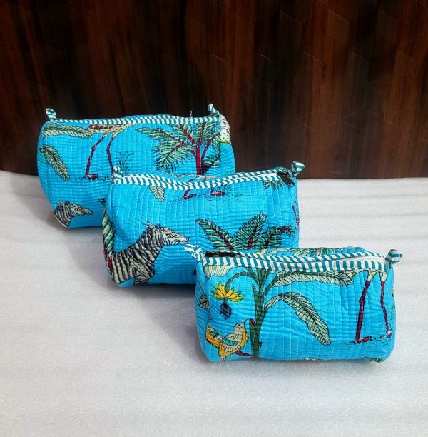 the quilted travel pouches