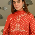 Beautiful Laheriya anarkali full flair suit
