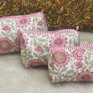 the quilted travel pouches