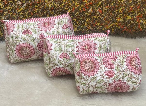 the quilted travel pouches