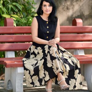 Pure Cotton V Neck Top and Skirt