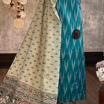 Cotton Ikkat Unstitched Dress Material with Madhubani Print Duppatta
