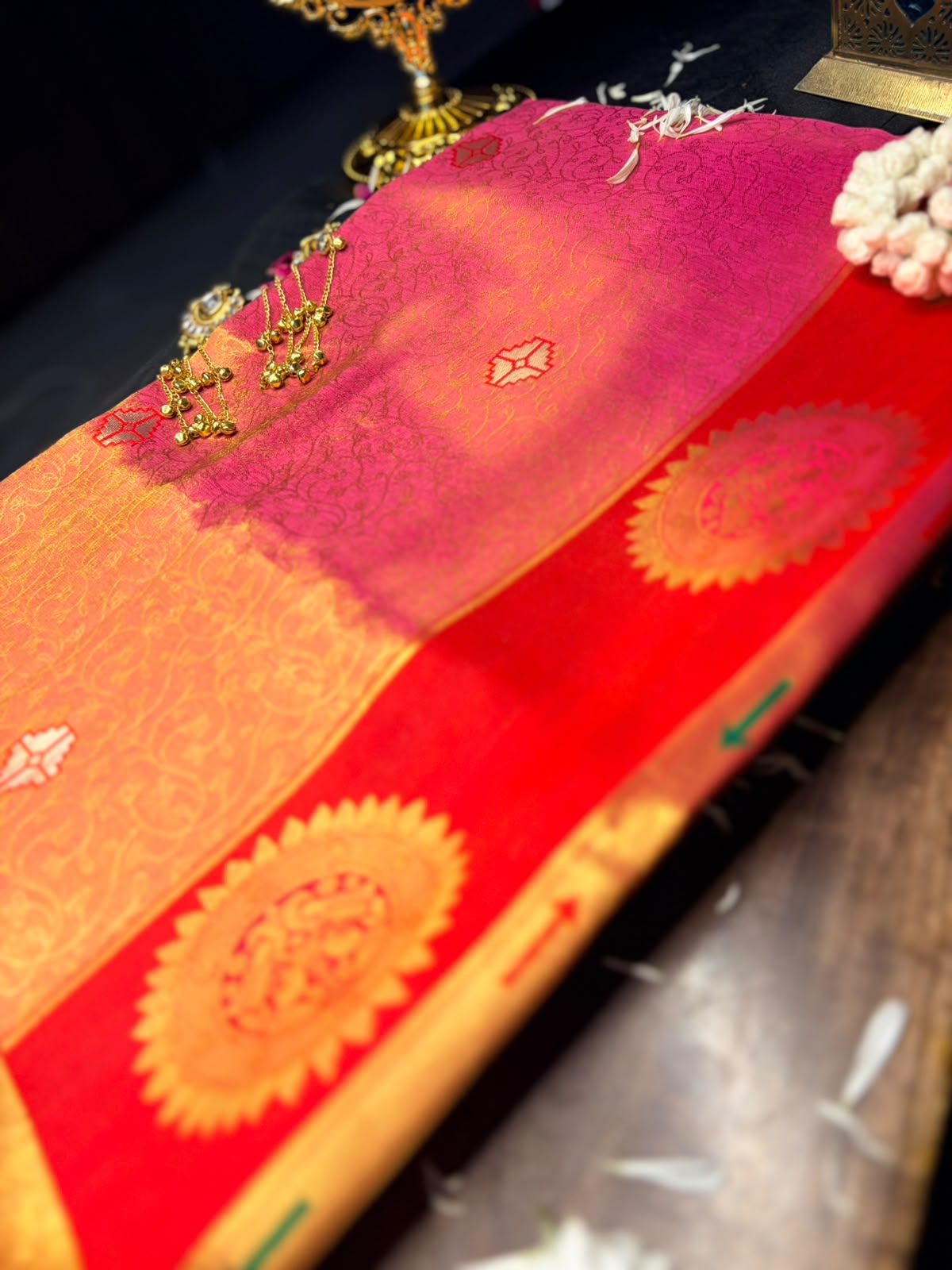 ✨royal red & pink paithani saree✨
