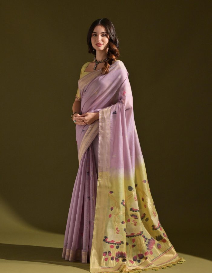 Premium soft Muga Cotton saree